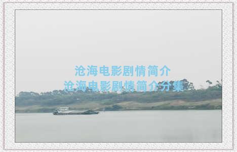 沧海电影剧情简介 沧海电影剧情简介分集